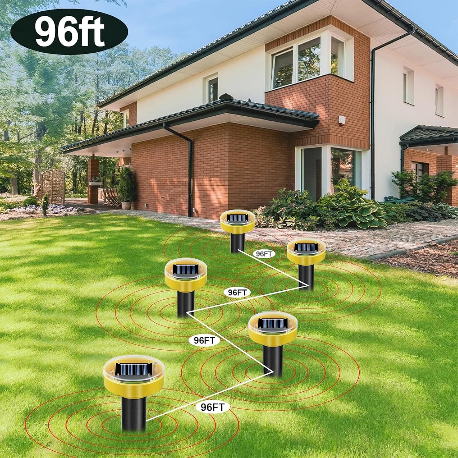 Snake Repellent for Yard 10 Pack, Ultrasonic Mole Repellent,Solar Powered Gopher Repeller Sonic Mole Deterrent Spikes, Snake Gopher Mole Vole Repellent Outdoor for Lawn Garden & Yard