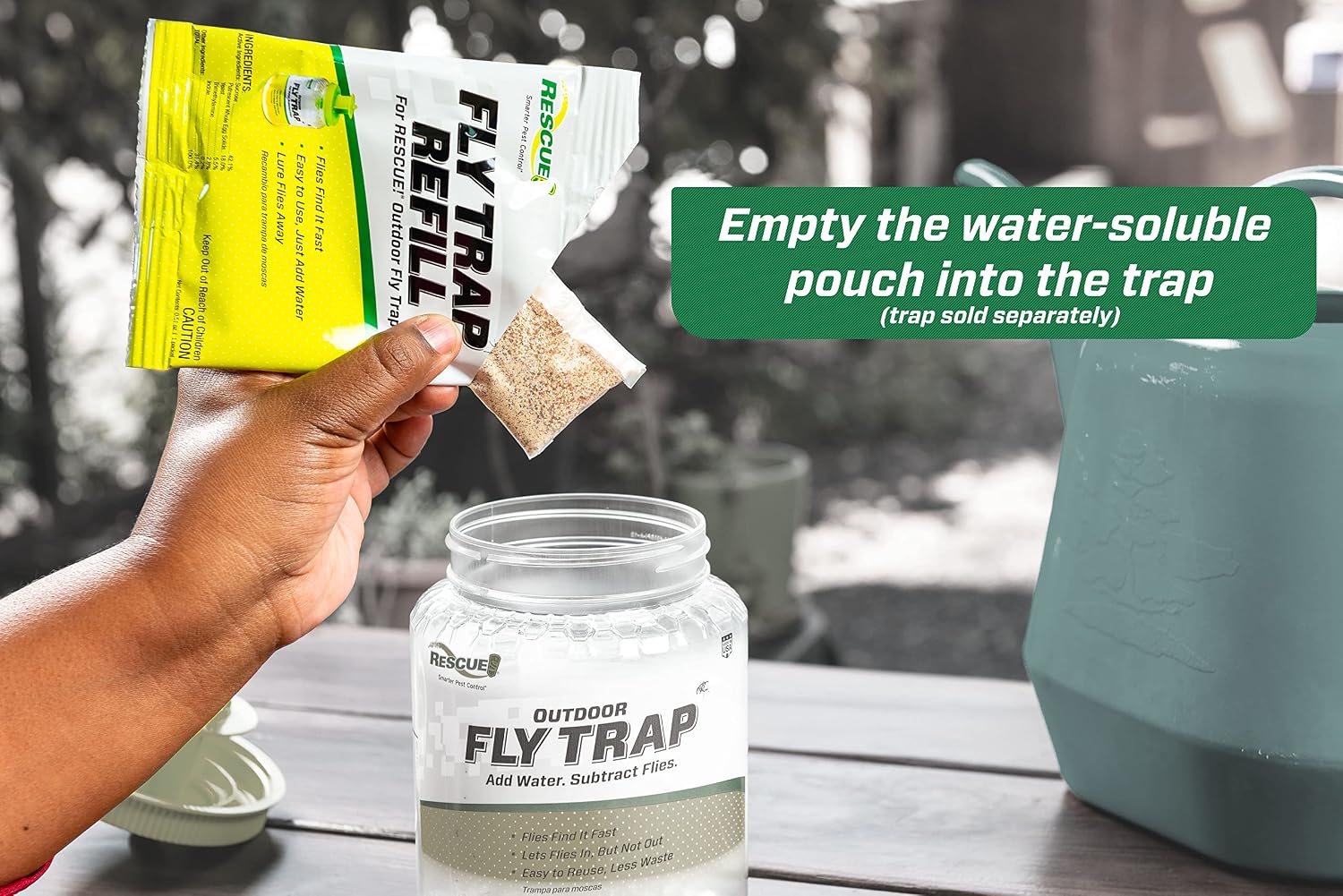 RESCUE! Reusable Fly Trap Refill – Outdoor Use - 6 Pack