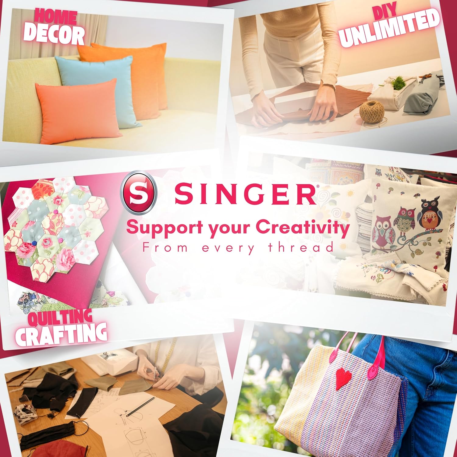SINGER® Fabrics, 100% Cotton, Quilting and Crafting Fabric for Sewing,44 Inch Wide, Snow White, 2 Yard Precut