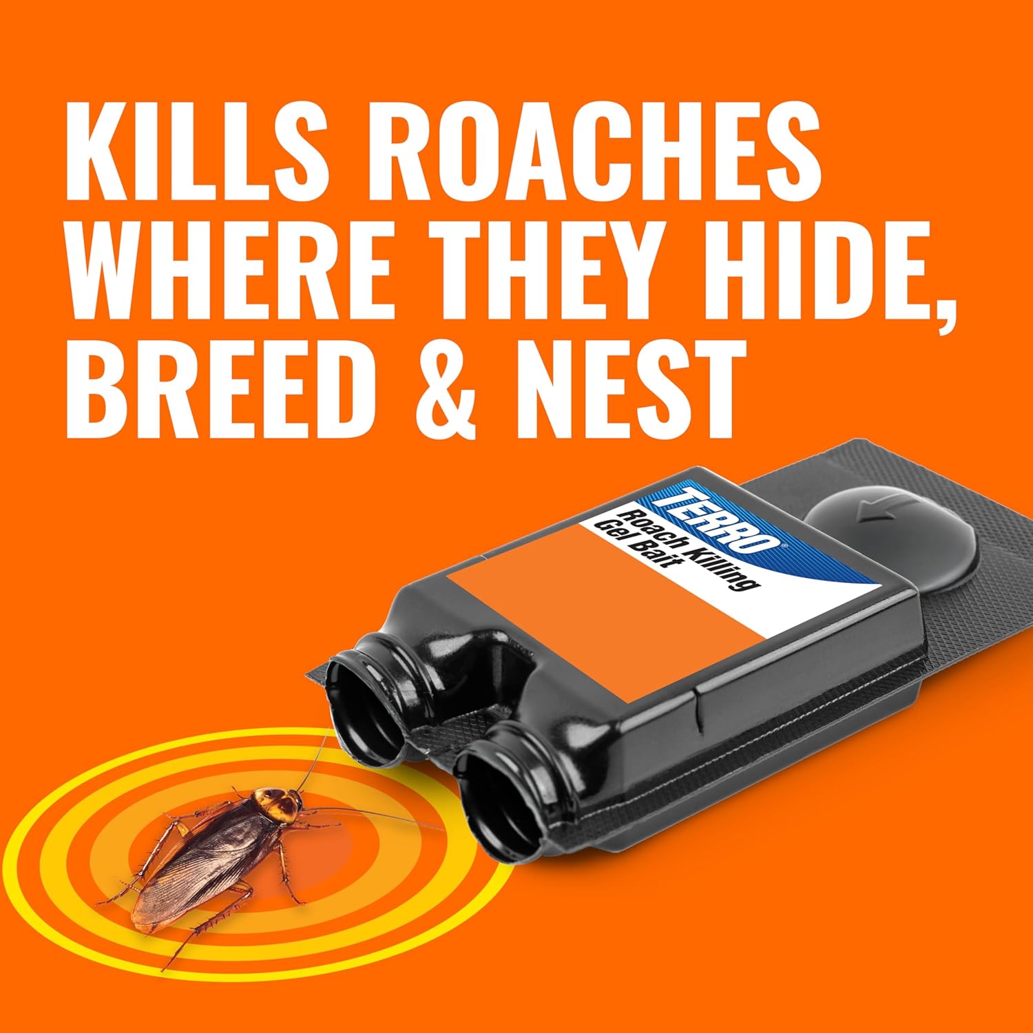 TERRO Roach Killer Gel Bait Stations, 12-Pack, Ready-to-Use Cockroach Bait