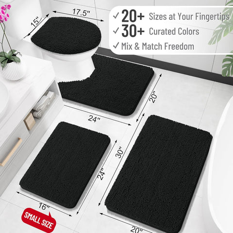 OLANLY Bathroom Rugs 34x21, Extra Soft Absorbent Chenille Bath Rugs