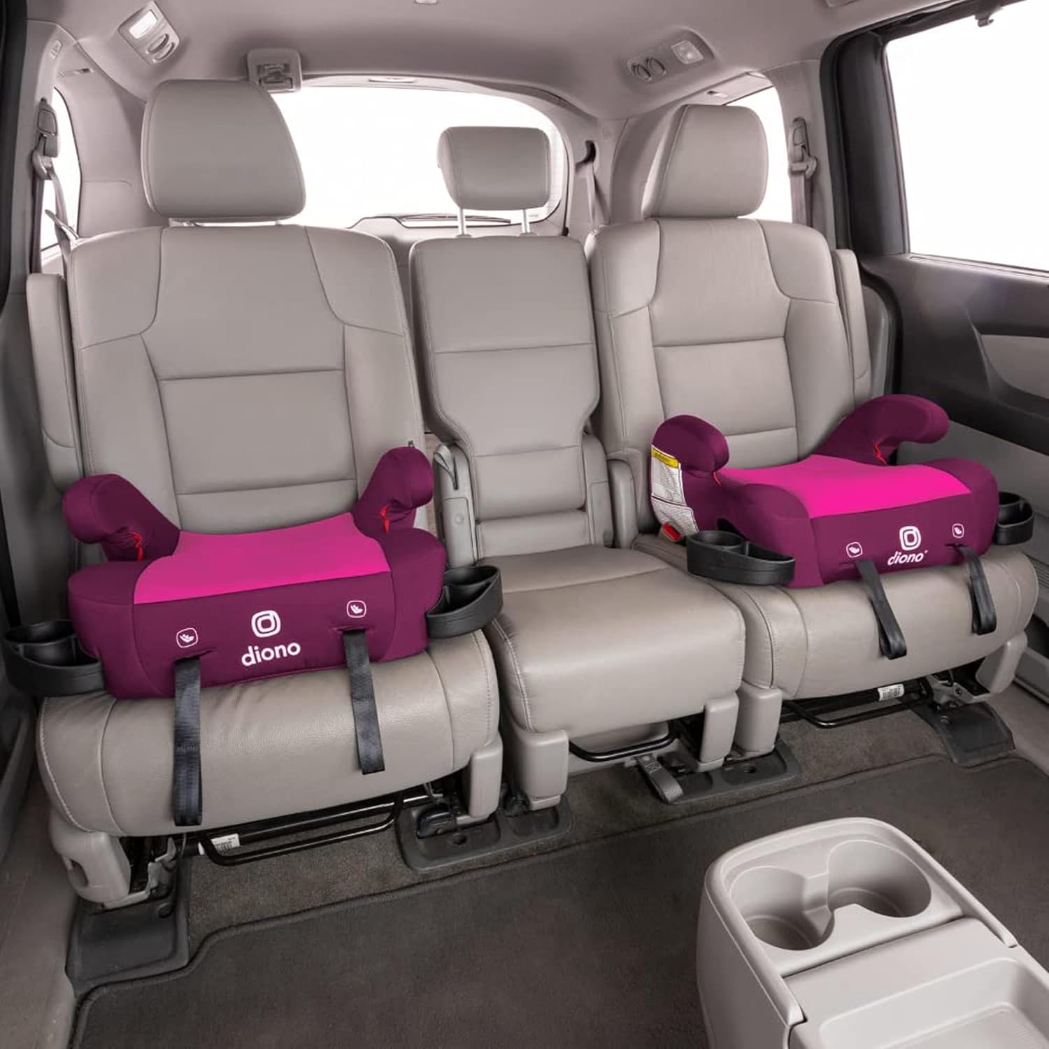 Diono Solana 2 XL Pack of 2 2022, Dual Latch Connectors, Lightweight Backless Belt-Positioning Booster Car Seat, 8 Years 1 Booster Seat, Pink