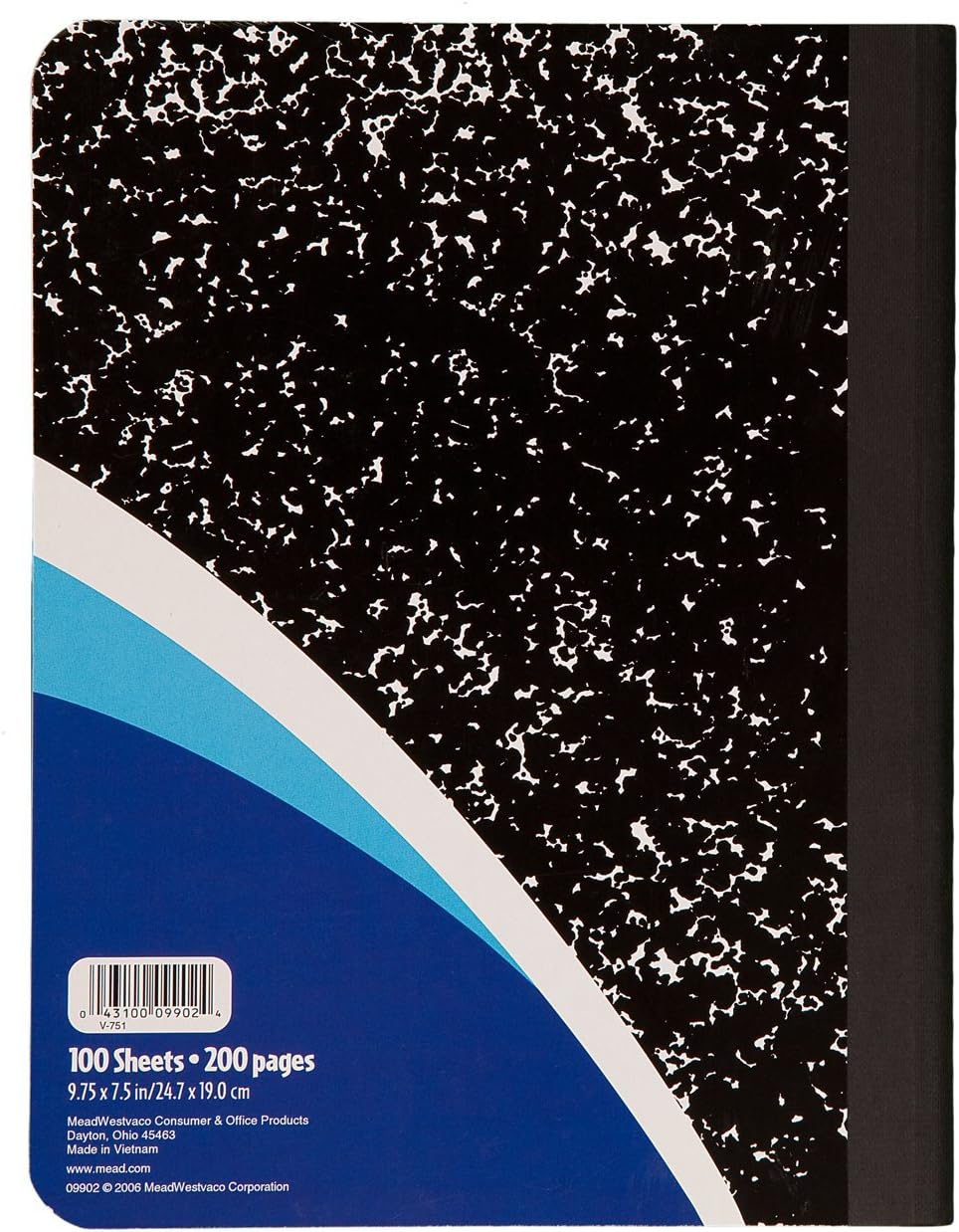 Mead Primary Composition Book, Primary Ruled Journal, Grades K-2, 7-1/2" x 9-3/4", 100 Sheets, Blue Marble (09902)
