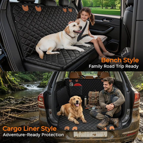 URPOWER Dog Car Seat Cover for Back Seat, Waterproof Hammock for Car & SUV