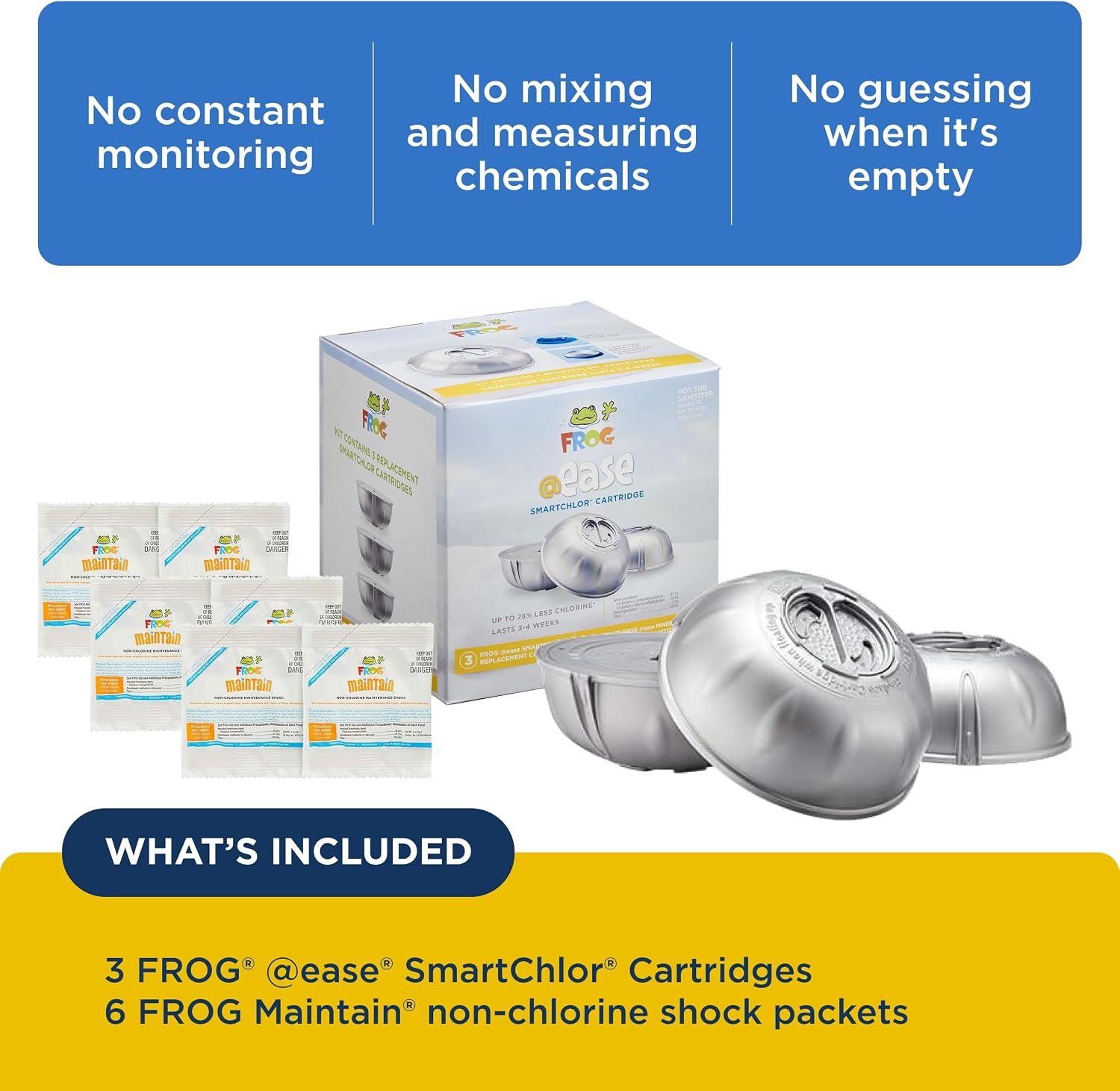 FROG @ease Replacement SmartChlor Cartridges, Maintain Bundle