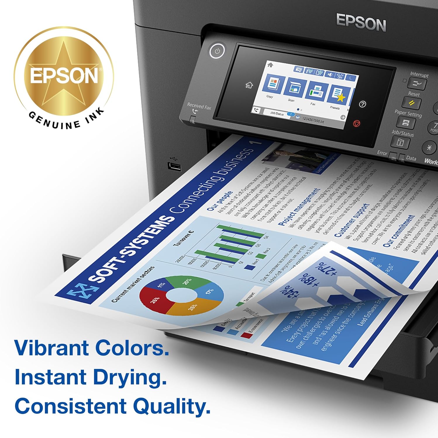 Epson 812 Genuine Ink Cartridge XL Black and Standard Color Combo Pack