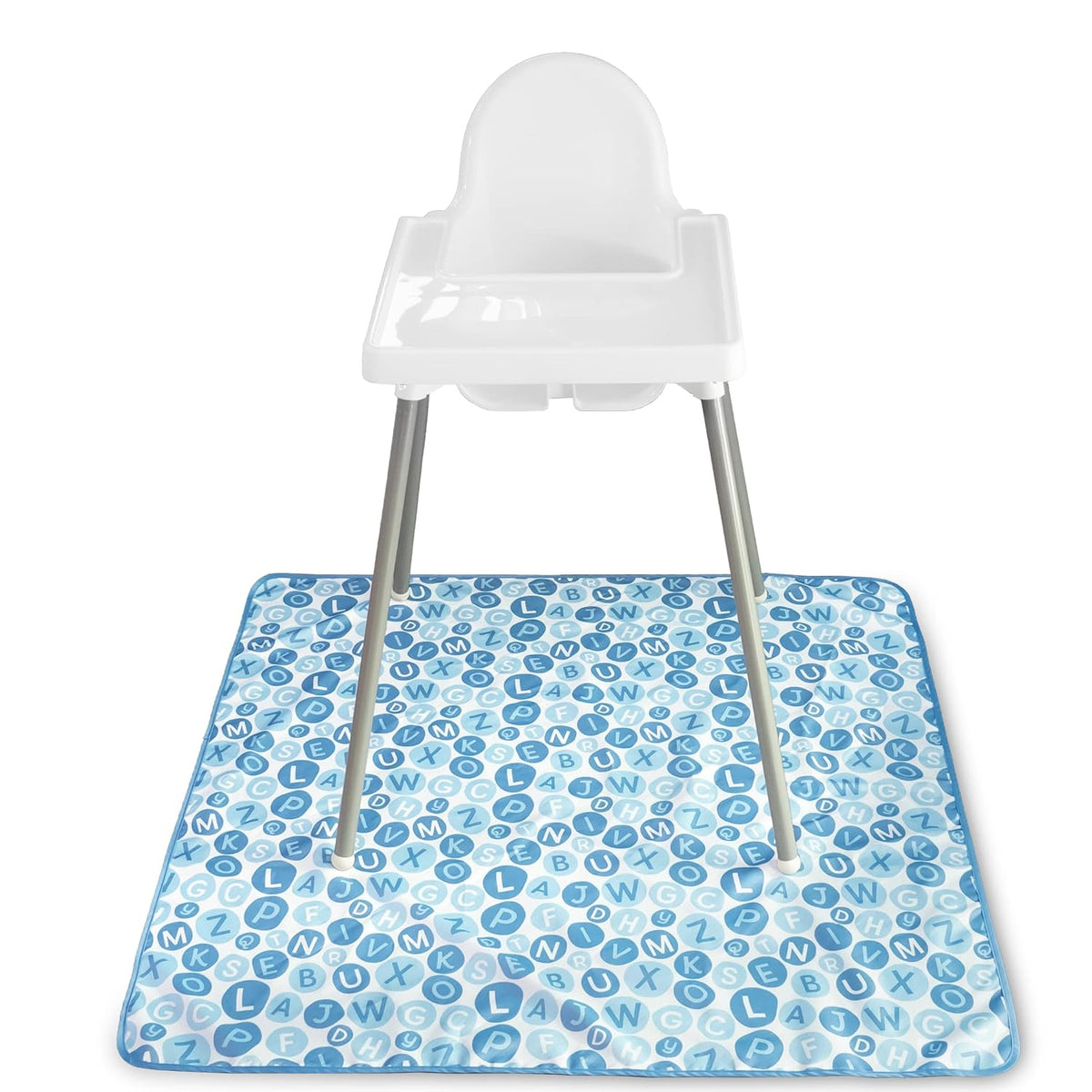 S&T INC. Splat Mat for Under High Chair, 42" x 42", Alphabet