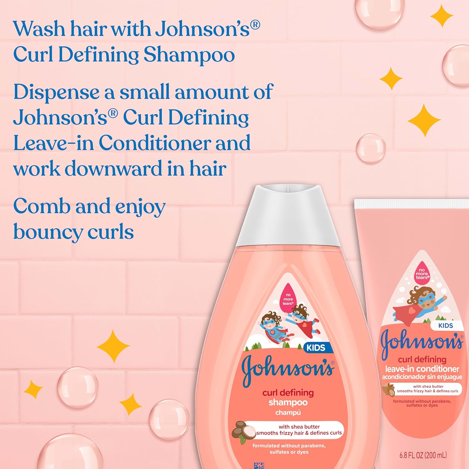 Johnson's Kids Curl Defining Leave-In Conditioner, 6.8 fl. oz