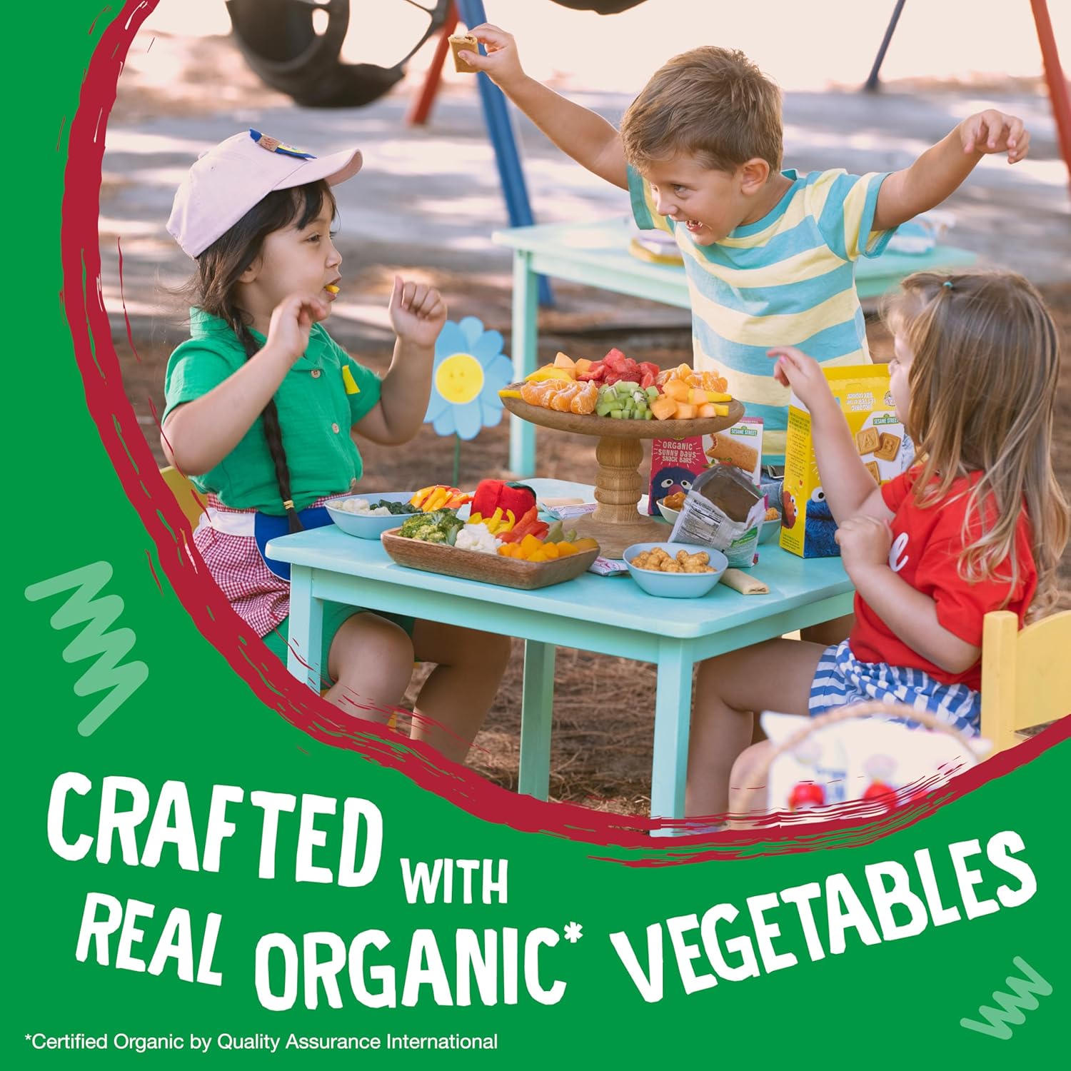 Earth's Best Organic Kids Snacks, Sesame Street Toddler Snacks, Organic Garden Veggie Straws for Toddlers 2 Years and Older, Original, Multipack, .5 oz Bags, 12 Count (Pack of 3)