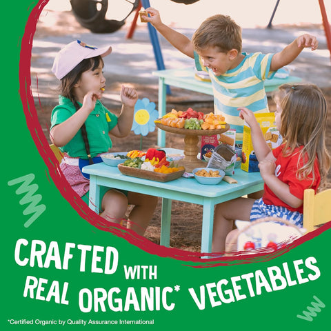 Earth's Best Organic Kids Snacks, Sesame Street Toddler Snacks, Organic Garden Veggie Straws for Toddlers 2 Years and Older, Original, Multipack, .5 oz Bags, 12 Count (Pack of 3)