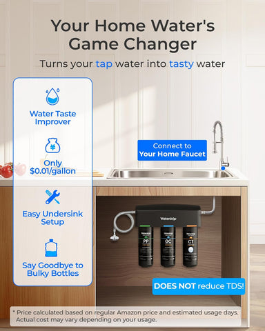 Waterdrop TSA 8 Layer Under Sink Water Filter System, NSF/ANSI 42 Certified