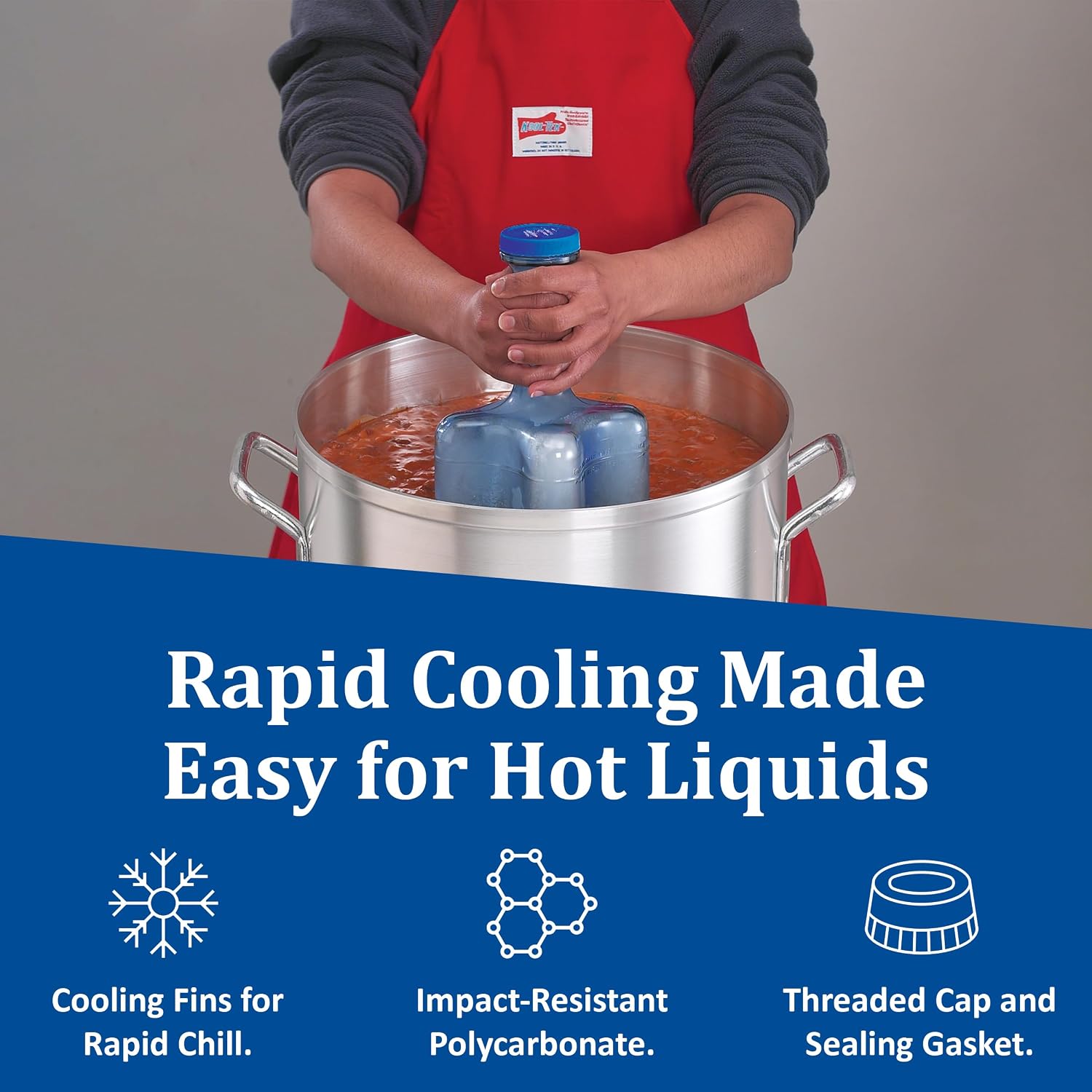 Food Cooling Paddle, San Jamar Rapi-Kool, 64 oz, Set of 2