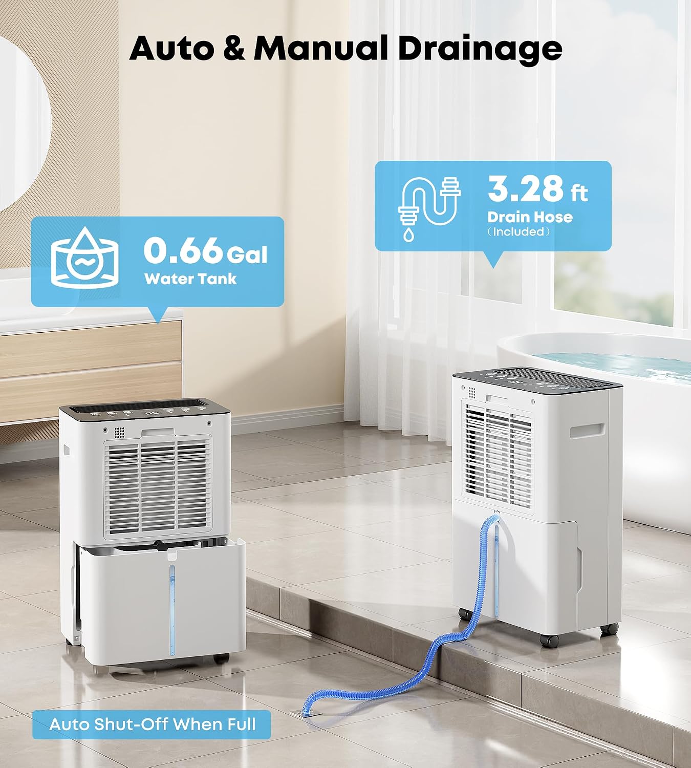 32pints 2500 Sq.Ft Dehumidifier for Basement