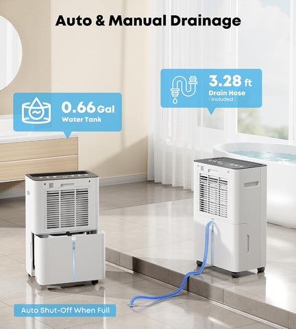 32pints 2500 Sq.Ft Dehumidifier for Basement