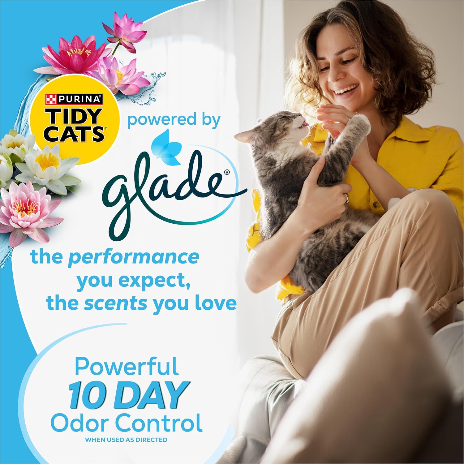 Purina Tidy Cats Clumping Cat Litter, Glade Clear Springs, 38 lb