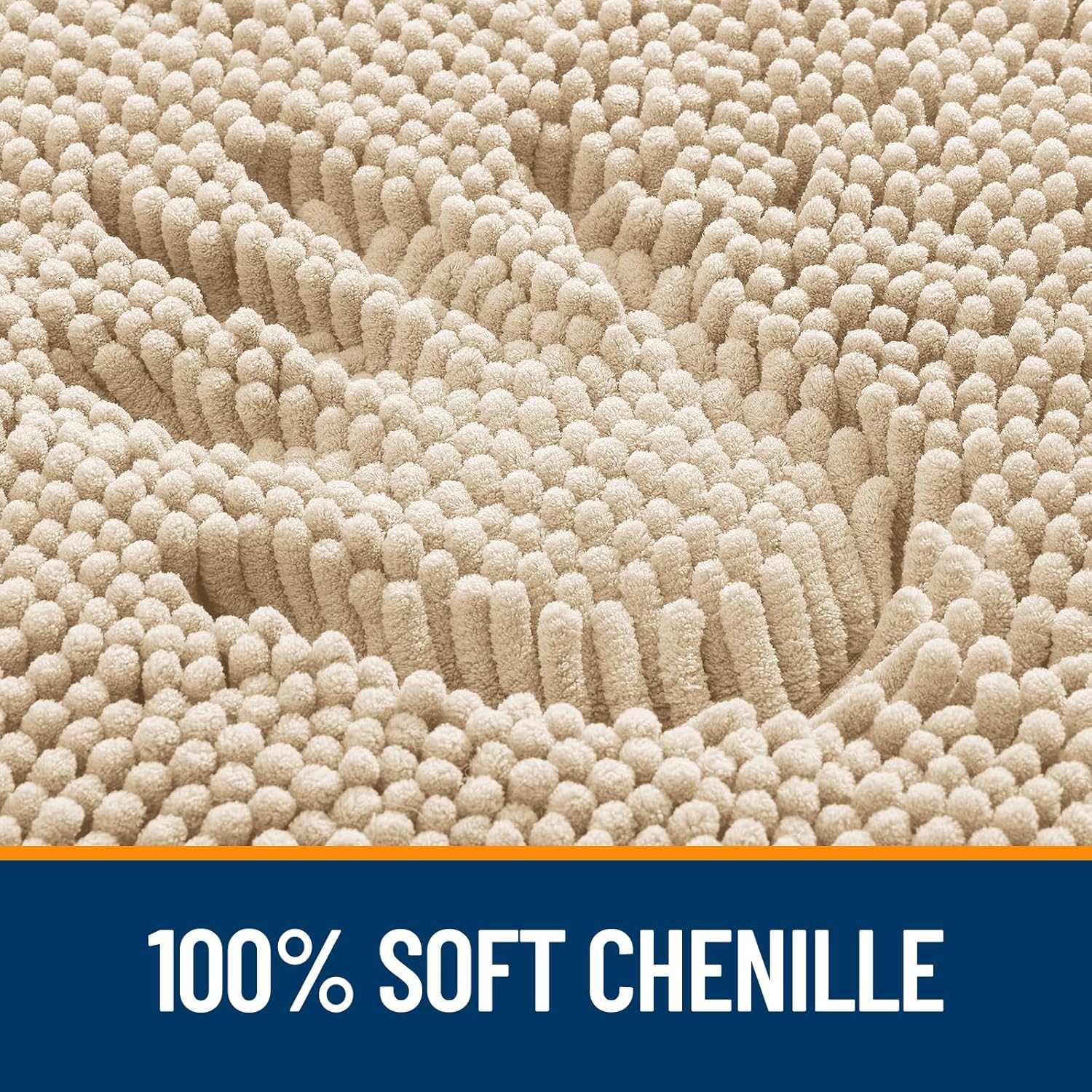 OLANLY Bathroom Rugs 35x24, Extra Soft Absorbent Chenille Bath Rugs