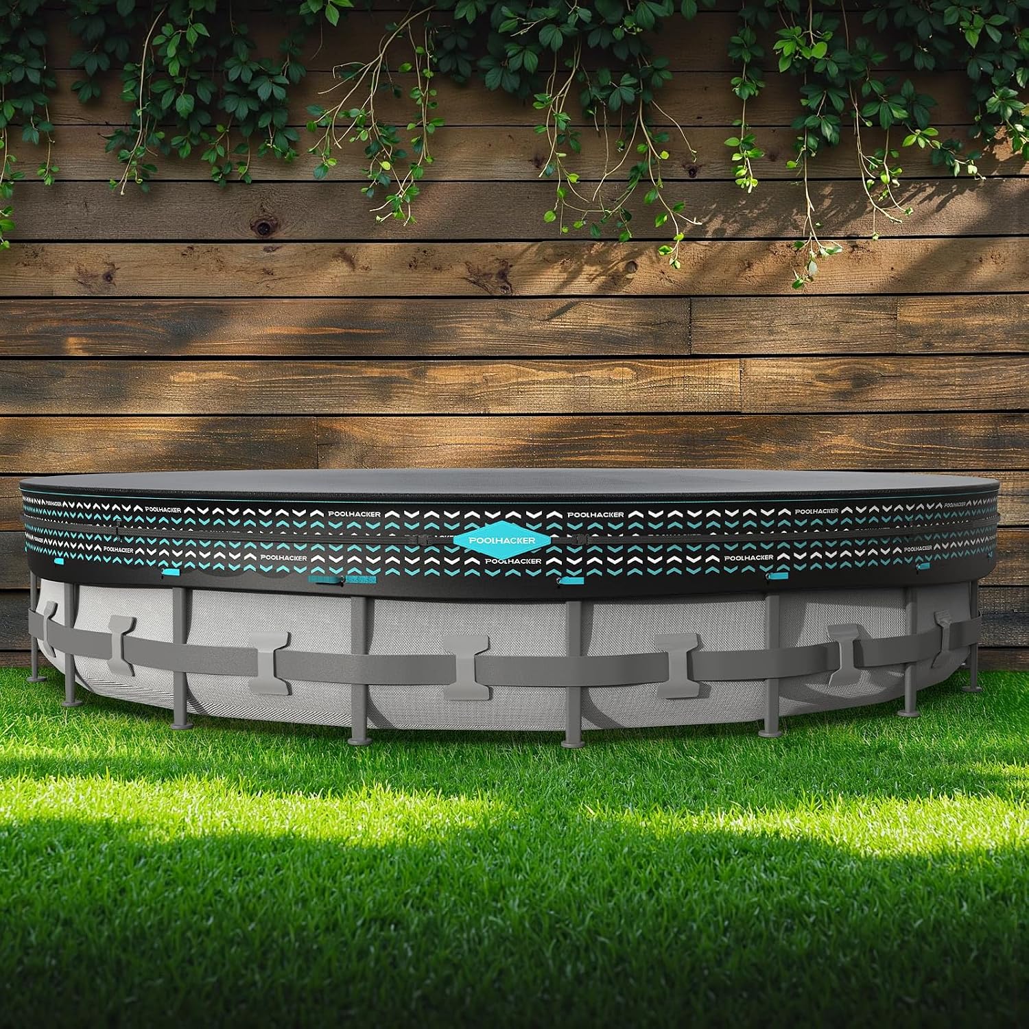 POOLHACKER 21FT Round Pool Cover, Pool Covers for Above Ground Pools, Winter Pool Cover, Above Ground Pool Cover, Tear-Resistant & Dustproof（Black）