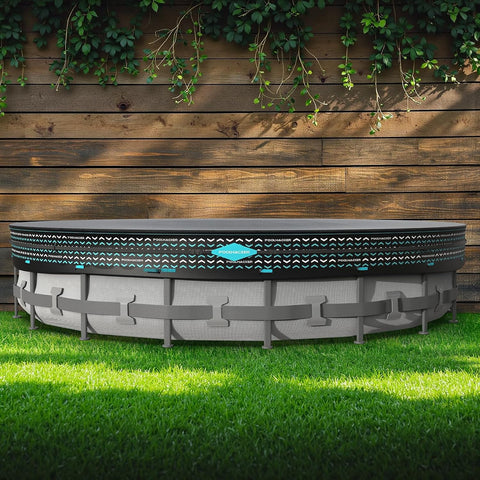 POOLHACKER 21FT Round Pool Cover, Pool Covers for Above Ground Pools, Winter Pool Cover, Above Ground Pool Cover, Tear-Resistant & Dustproof（Black）