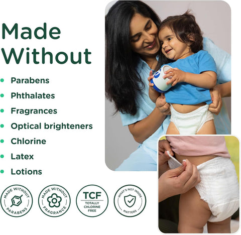 HealthyBaby Non-Toxic Training Pants Toddler Diapers - Size 4, 46 Count
