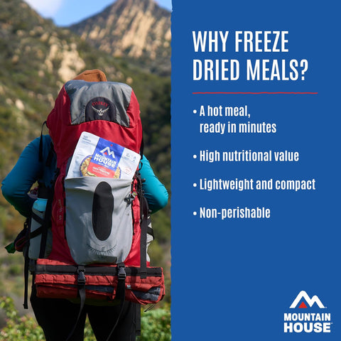 Mountain House Freeze-Dried Dinner Entree | Backpacking Meals for Camping and Hiking, 4 Servings, 30-Year Shelf-Life, 2-Pack