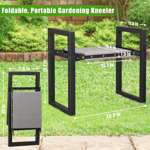 Garden Kneeler and Seat, 12.7" Wide Folding Heavy Duty Gardening Bench with Handles for Kneeling and Seat, Multifunctional Kneeler Stool for Women Seniors,Relieve Knee Back Pain,Gardening Tools Gifts