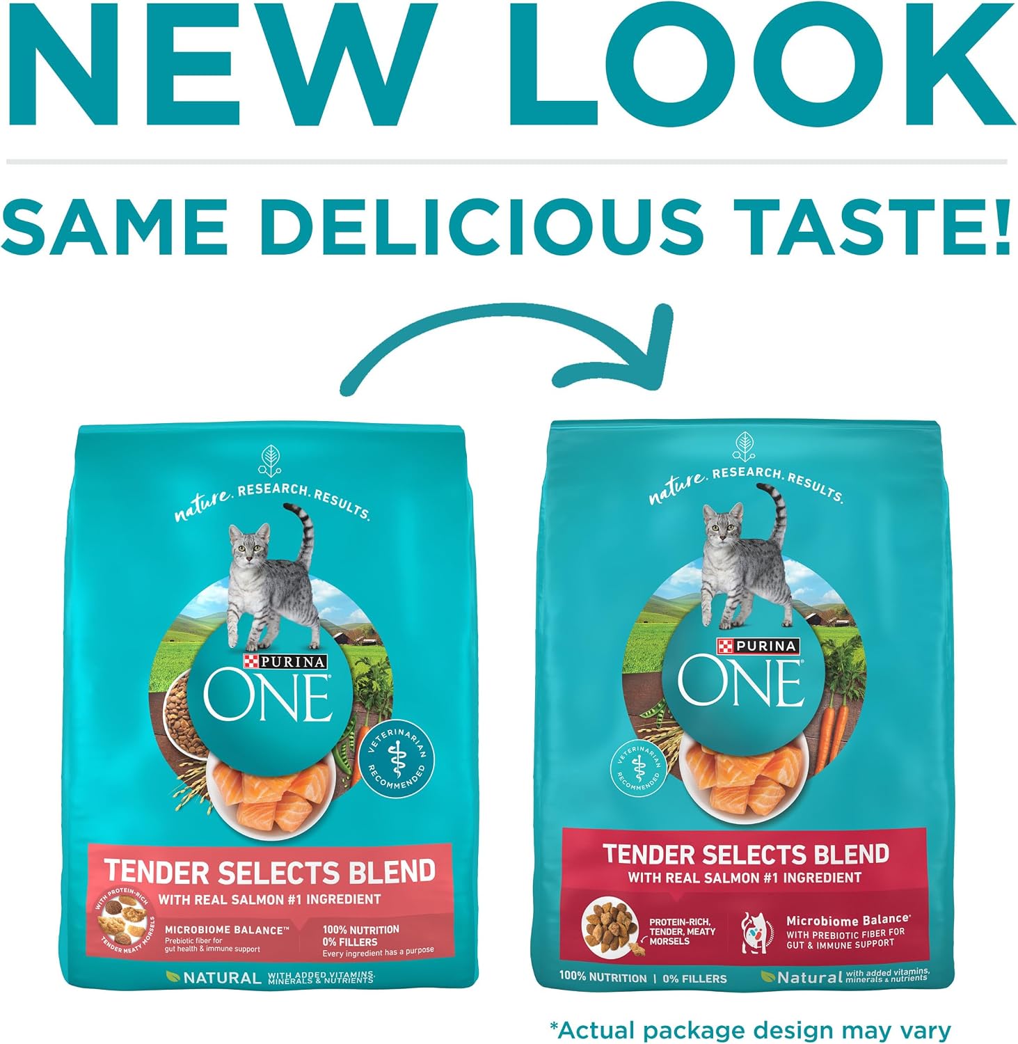 Purina ONE Tender Selects Dry Cat Food, Salmon, 7 lb Bag