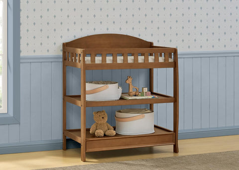 Delta Children Infant Changing Table with Pad, Chestnut