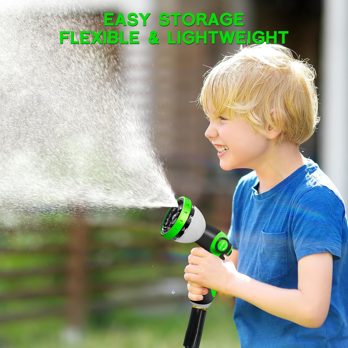 50FT Garden Hose,Flexible Water Hose, 10-Function Sprayer, Non-Expanding