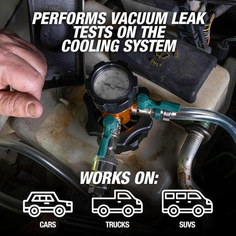 OEMTOOLS Coolant Vacuum Refill Kit, Coolant Pressure Tester Kit, 5 Adapter