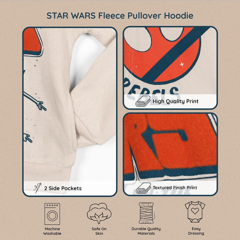STAR WARS Fleece Pullover Hoodie Little Kid to Big Kid Sizes (4-18-20)