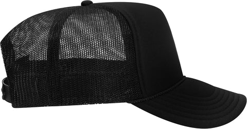OTTO Polyester Foam Front 5 Panel High Crown Mesh Back Trucker Hats in 97, Bulk, Wholesale