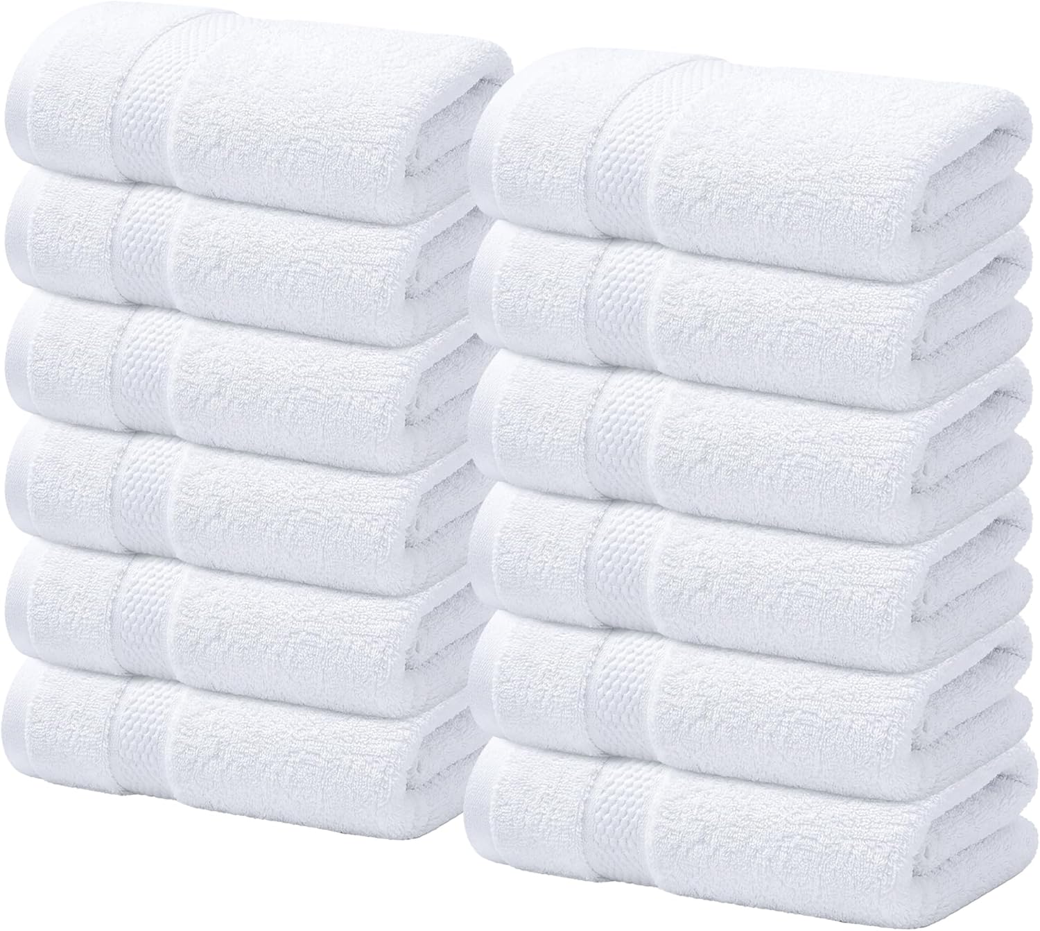 Infinitee Xclusives 100% Cotton Luxury Wash Cloths for Showering - 12 Pack