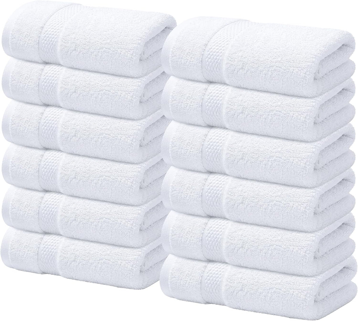 Infinitee Xclusives 100% Cotton Luxury Wash Cloths for Showering - 12 Pack