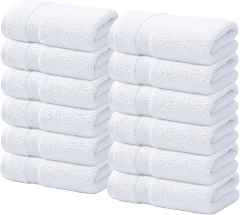 Infinitee Xclusives 100% Cotton Luxury Wash Cloths for Showering - 12 Pack