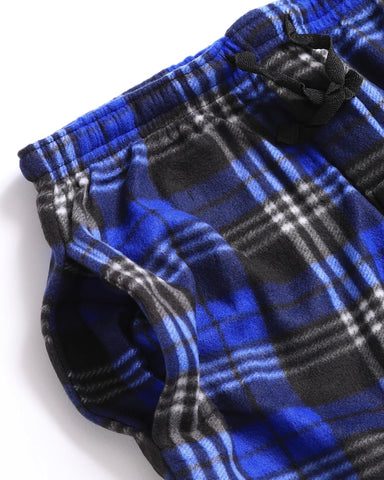 Active Club 3 Pack Mens Fleece Pajama Pants - Plaid Lounge (S- 3X)