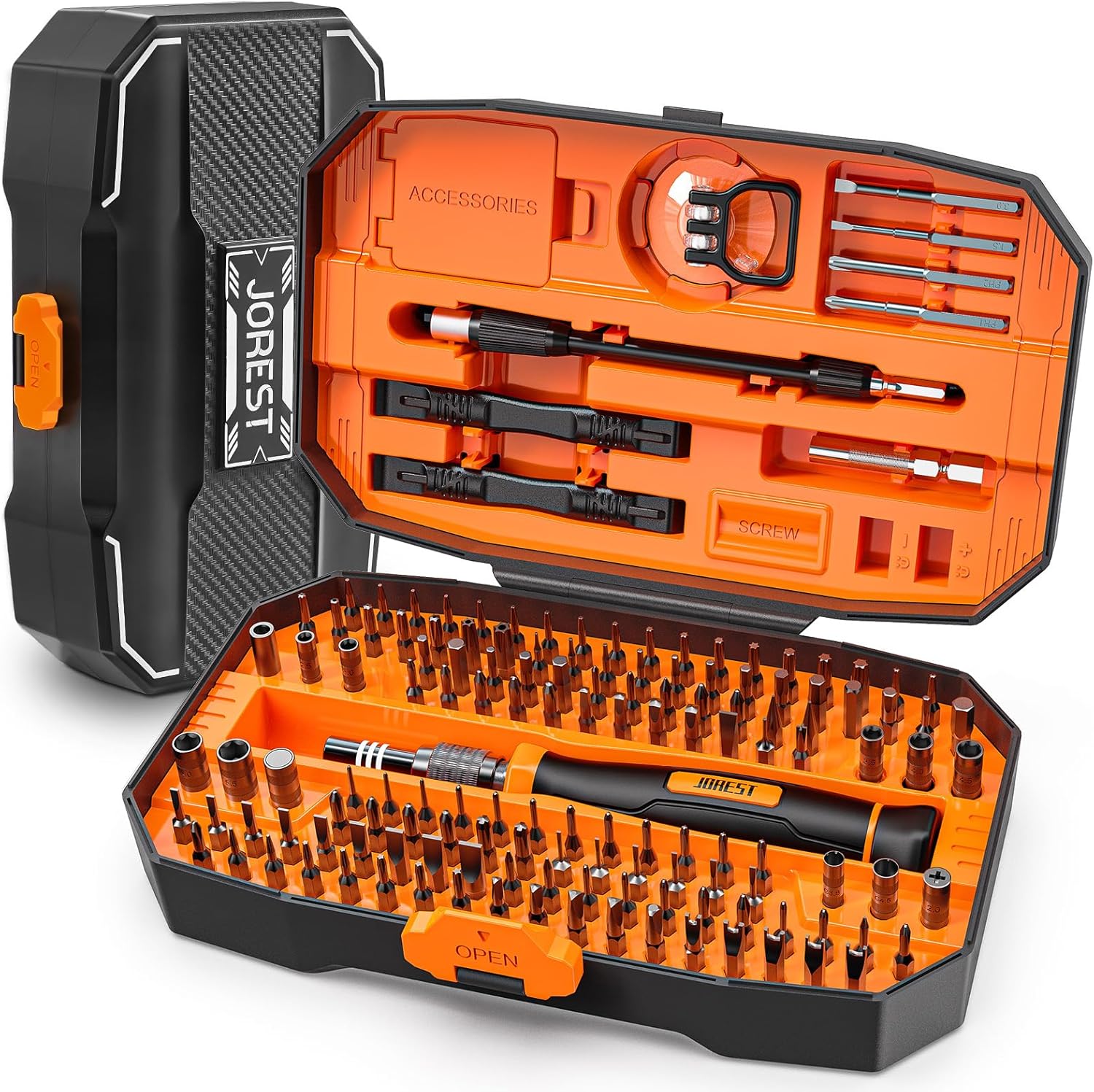 JOREST 152 in 1 Small Precision Screwdriver Set, Tool Gifts for Men, Mini Repair Tool Kit for Electronics, Macbook, Laptop, PC, RC, PS5, iPhone, Jewelers, Xbox, Glasses