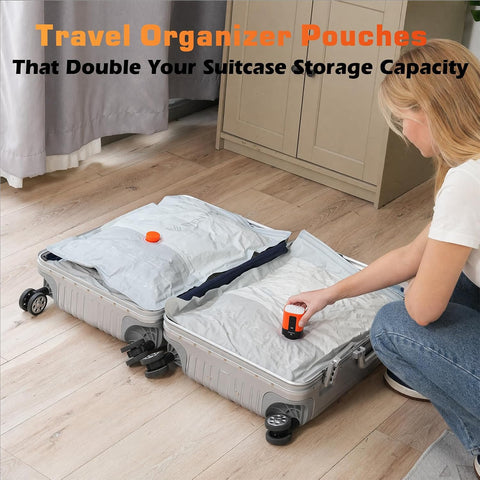 ETENWOLF 15 Combo Vacuum Storage Bags for Travel with Wireless Pump