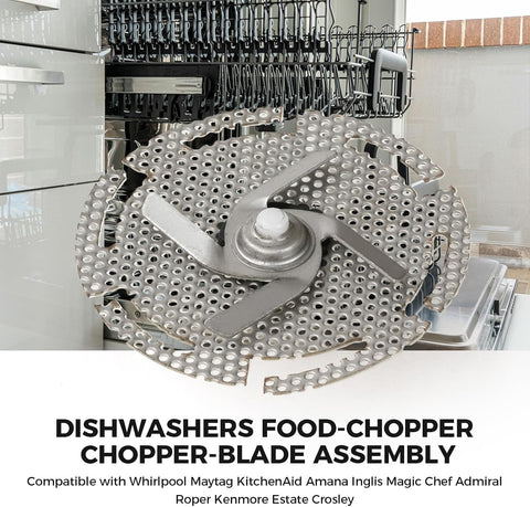 W11246682 Dishwasher Chopper Blade for Whirlpool Maytag KitchenAid Amana Inglis Magic Chef Admiral Roper Kenmore Estate Crosley Replace AP6334140 W10591562 4845465 PD00044813 PS12578961 EAP12578961
