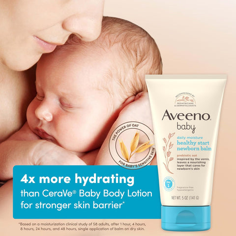 Aveeno Baby Healthy Start Newborn Balm, Fragrance-Free, 5 oz