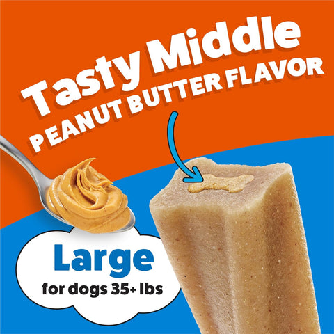Purina Busy Bone Large Dog Chew Treats, Peanut Butter Flavor, 10 ct Pouch