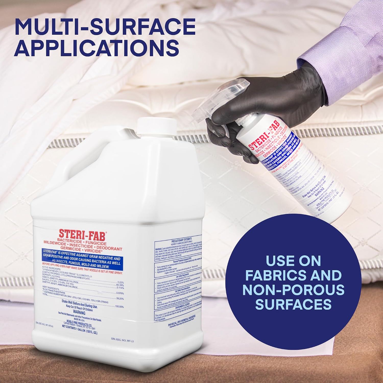 Steri-fab All-in-One Disinfectant & Insecticide Spray, 1 Gallon Jug