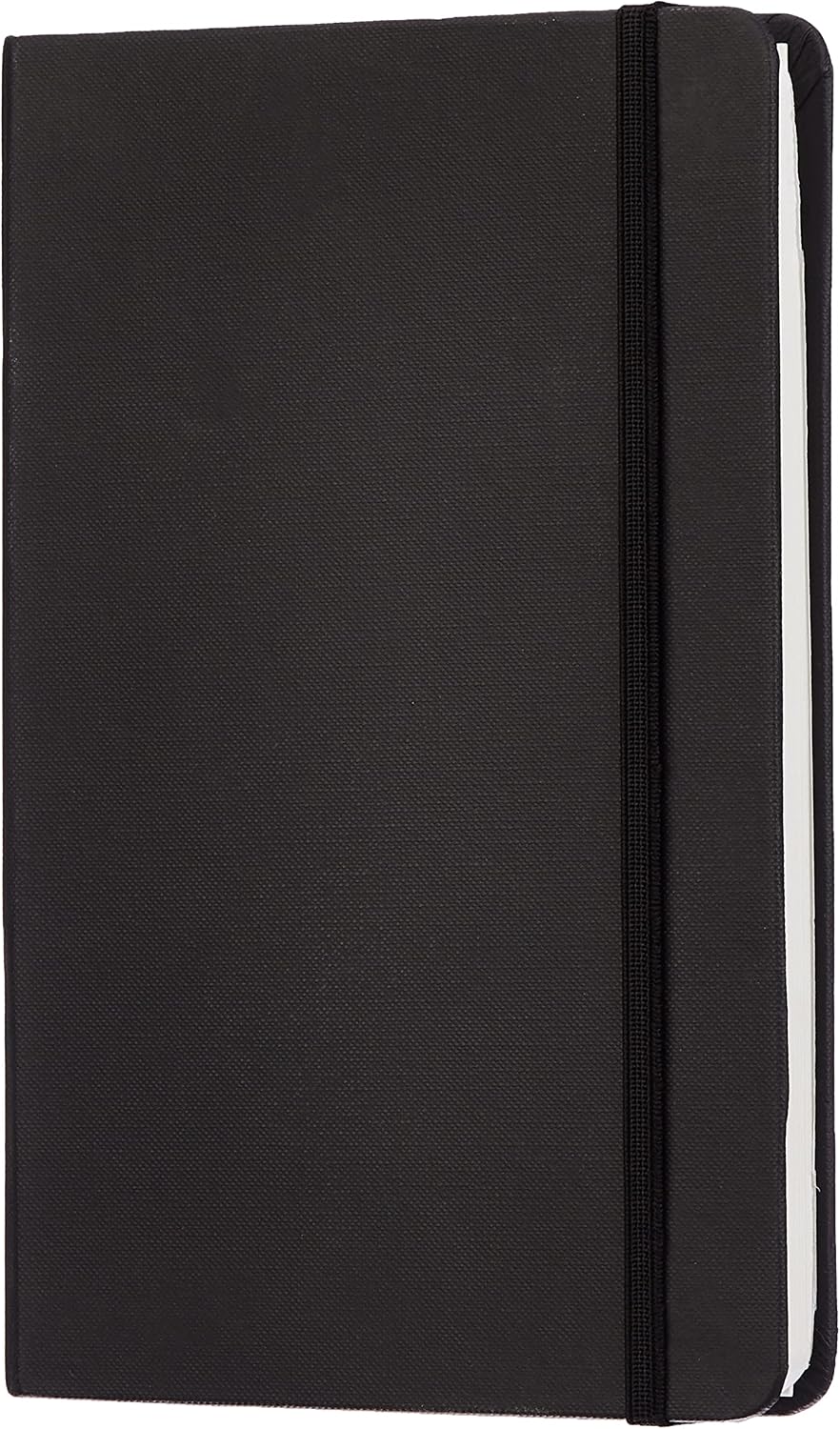 Amazon Basics Classic Blank Notebook, Hardcover, 240 Pages, 5" x 8.25", Black