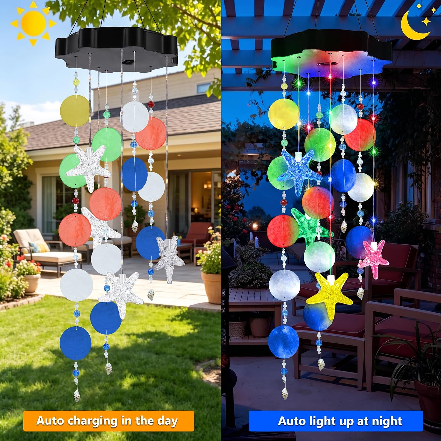 Toodour Boho Wind Chimes for Outside, Birthday Gifts for Women Mom Grandma