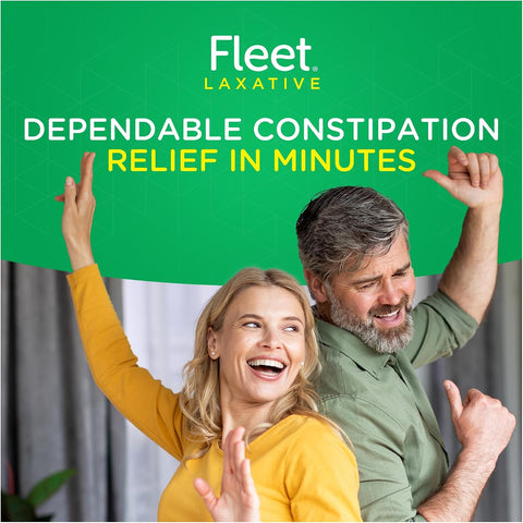 Fleet Enema Saline, Laxative for Constipation Relief, 4 Bottles, 4.5oz each