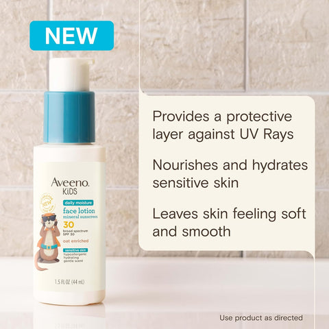 Aveeno Kids Daily Moisture Face Lotion with SPF 30, 1.5 fl. oz