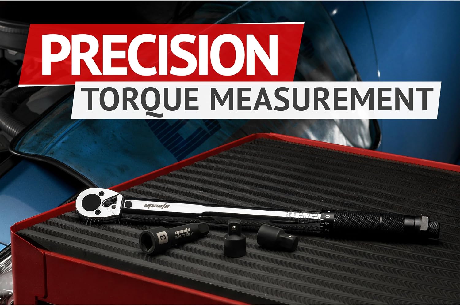 EPAuto 3/8-Inch Drive Click Torque Wrench 10-80 Ft-lb./ 13.6-108.5 Nm