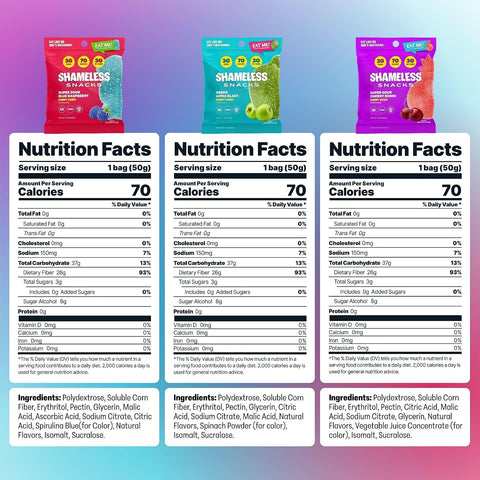 Shameless Snacks Sour Flavors Bundle - Sour Candy & Fruit Snacks, Keto