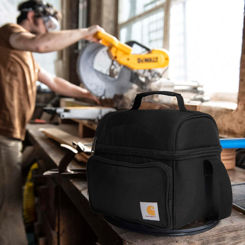 Carhartt Camping Cooler, Worksite Lunch Box, Soft Shell Lunch Bag for Construction Sites, Work and Everyday Use, Black