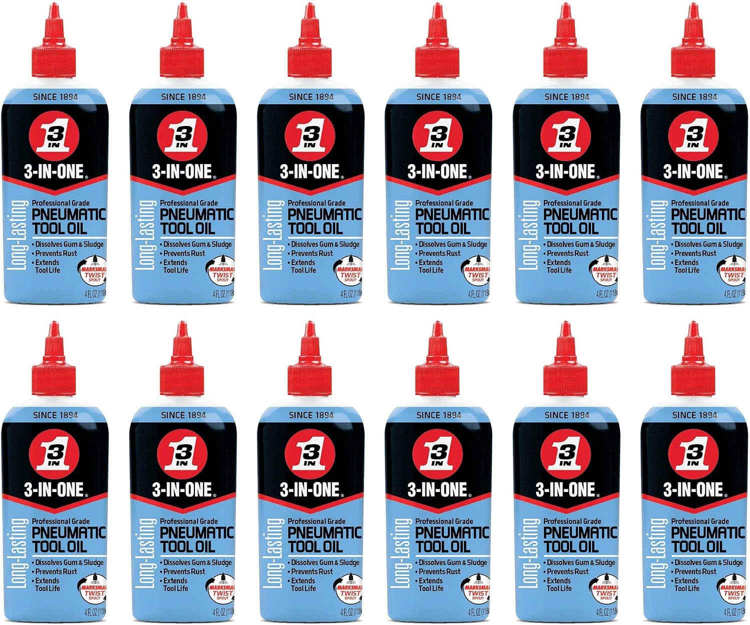 3-IN-ONE Professional Grade Pneumatic Tool Oil, 4 OZ [12-PACK]
