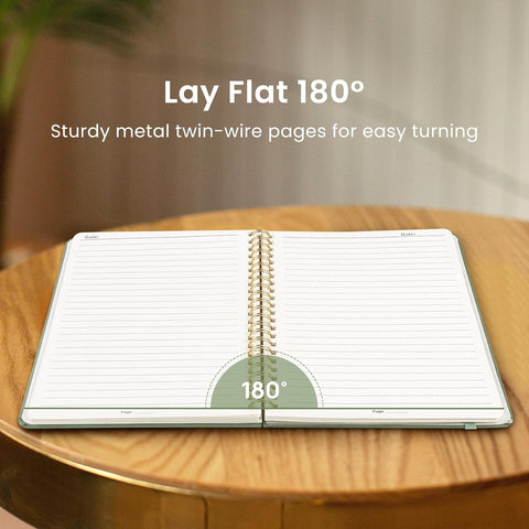 Taja Lined Spiral Notebook for Work, 5.7"x7.9" Spiral Journal College Ruled